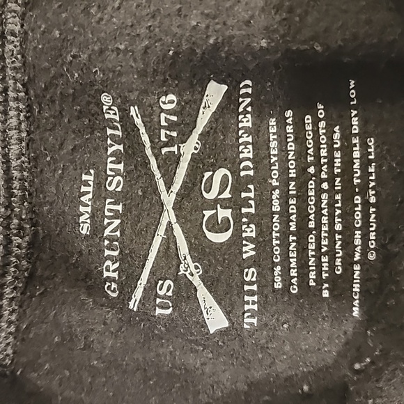 Grunt Style Women's Blue Line Black Hoodie - Picture 4 of 4